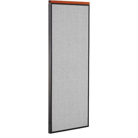 Interion By Global Industrial Interion Deluxe Office Partition Panel, 24-1/4inW x 61-1/2inH, Gray 277677GY